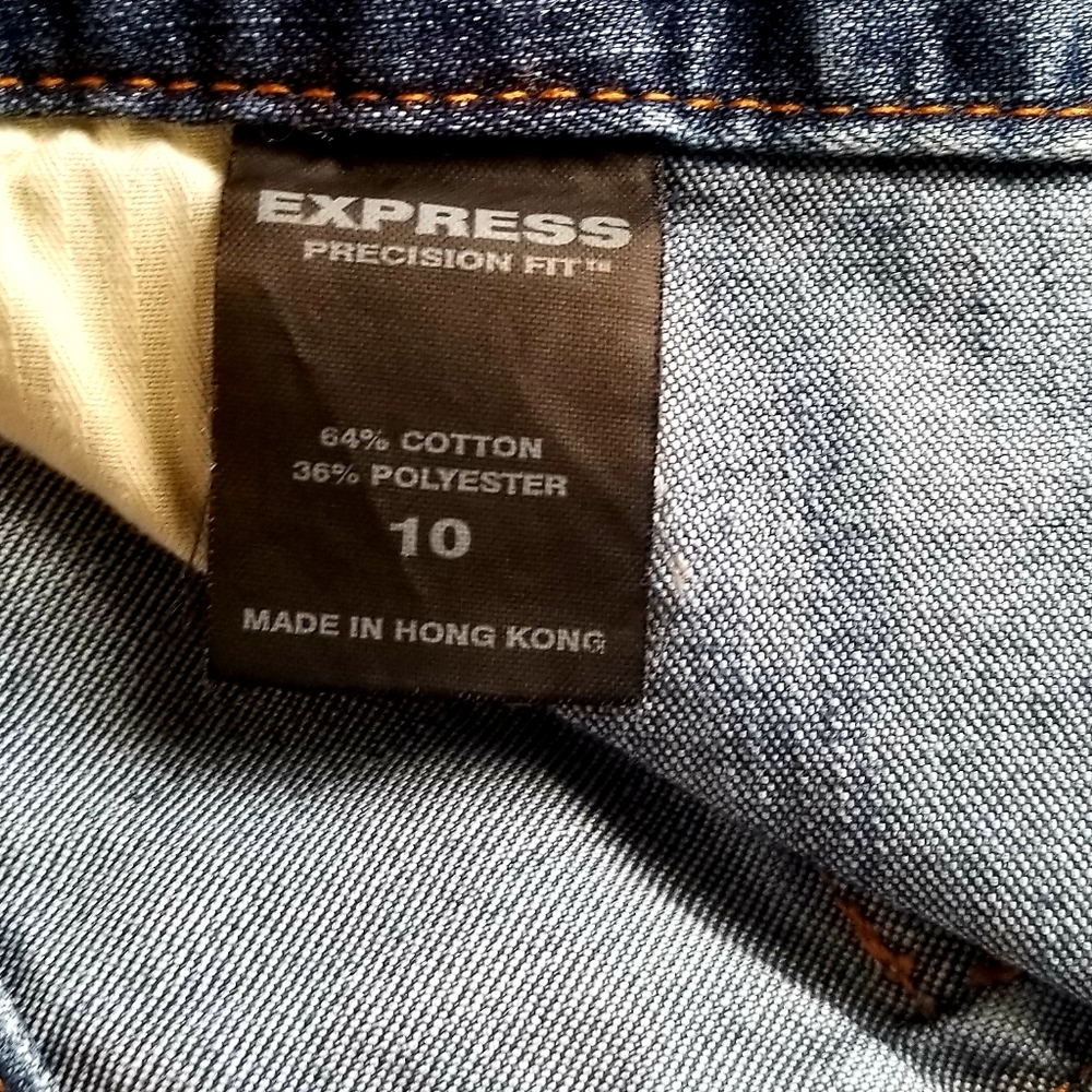 Express Precision Fit Vintage Jean Skirt stretchy - Picture 6 of 7